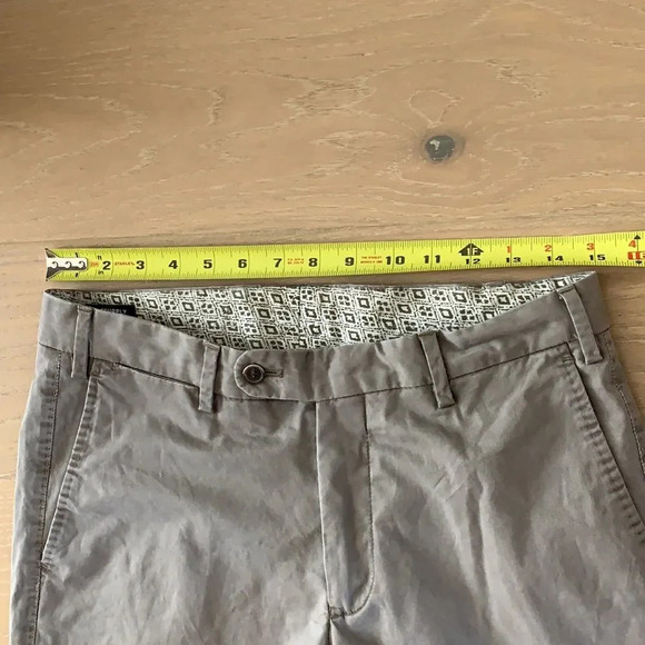 Suitsupply Khaki Pants Gray Brown Suit Nice Dress Pants Trousers 100% Cotton 30w - Picture 8 of 8